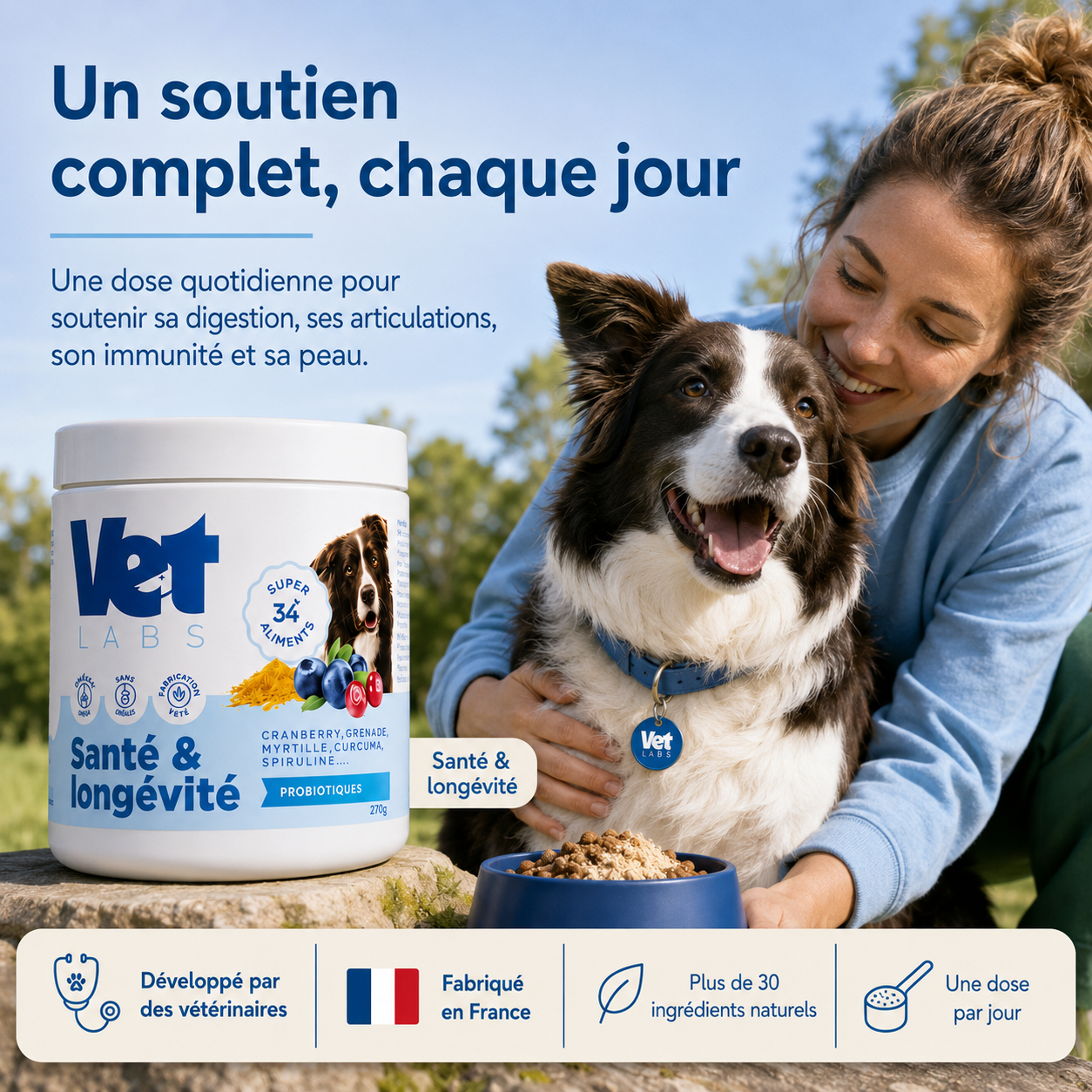 Complément tout-en-un pour la digestion, les articulations, la peau et la vitalité